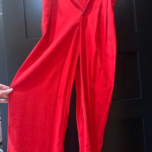 a new day Bright Red Wide-Leg dress pants